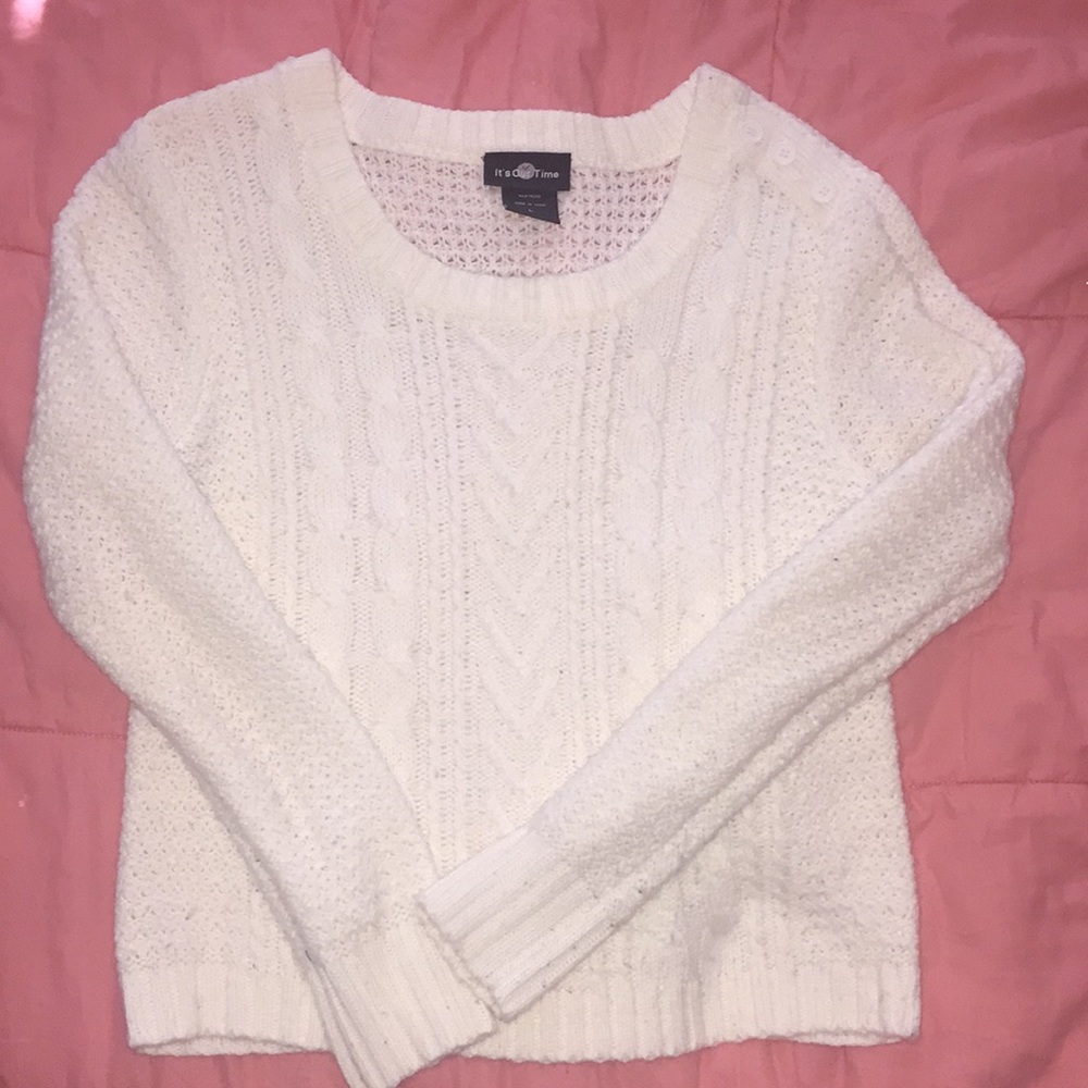 Cream Cable Knit Sweater